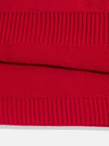 Kook N Keech Teens Boys Red Typography Printed Acrylic Pullover