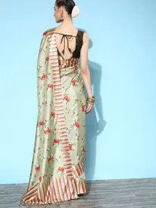 Saree mall Floral Saree with Printed Border