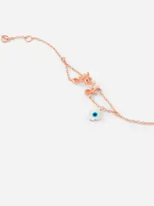 MINUTIAE Women Rose Gold & White Charm Bracelet