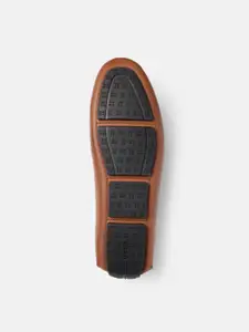 U.S. Polo Assn. U.S.Polo Assn. Men Tan Brown Solid Driving Shoes