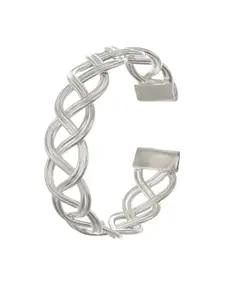 Silvermerc Designs Women Silver-Plated Brass Cuff Bracelet