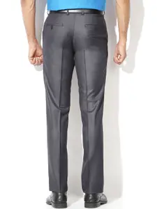 Van Heusen Men Grey Slim Fit Formal Trousers