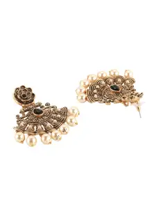 Adwitiya Collection Gold-Toned Classic Chandbalis Earrings