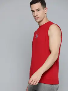 HRX by Hrithik Roshan Men Red Printed Sweatshirt