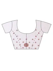 kasee Embroidered Striped Net Saree