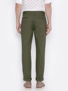 U.S. Polo Assn. Men Olive Green Slim Fit Chinos