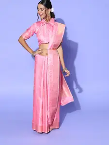 Saree mall Ethnic Motifs Saree with Woven Design border