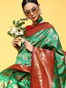 Saree mall Ethnic Motifs Saree With Woven Design Border