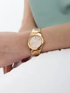 Timex Women Rose Gold-Toned Multifunction Watch TW000W206