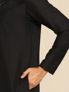 KISAH Men Black Kurta with Churidar