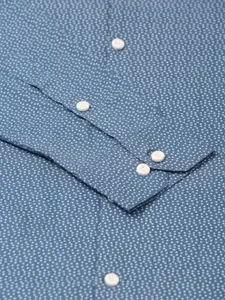 JAINISH Men Blue Standard Printed Formal Shirt