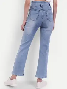 Next One Women Blue Jean High-Rise Heavy Fade Denim Stretchable Cropped Jeans