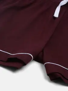 Nite Flite Women Brown Pure Cotton Night suit