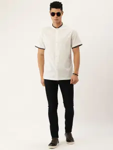 FOREVER 21 Men Off-White Solid Casual Shirt