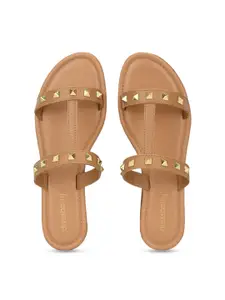 DressBerry Women Nude-Coloured Open Toe Flats