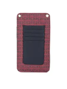 Van Heusen Women Maroon Printed PU Two Fold Wallet
