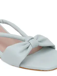 SHUZ TOUCH Green Block Sandals