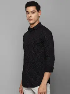 Allen Solly Men Black Slim Fit Printed Casual Shirt