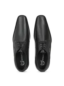 MONDAIN Men Black Solid Formal Derbys Shoes
