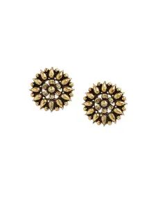 Binnis Wardrobe Gold-Toned Floral Shaped Studs Earrings