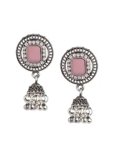 Binnis Wardrobe Pink Contemporary Jhumkas Earrings