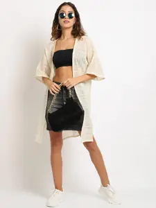 Rute Women Beige Longline Shrug