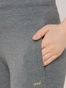 Sweet Dreams Women Charcoal Grey Solid Cotton Lounge Pants