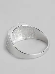 Carlton London Silver-Toned Rhodium-Plated Handcrafted Finger Rings