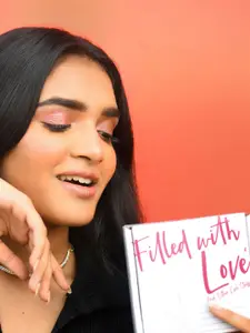 Fida Women Silver-Toned & Red Brass American Diamond Rhodium-Plated Bangle-Style Bracelet