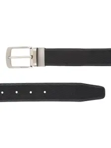 Allen Solly Men Black Textured Leather Formal Belt