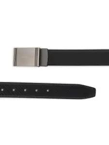 Allen Solly Men Black Textured Leather Formal Belt