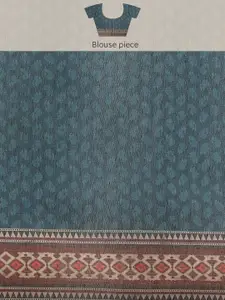 Silk Land Ethnic Motifs Cotton Digital Print Saree