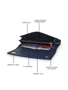 GIORDANO Women Blue PU Two Fold Wallet