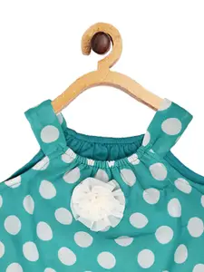 Creative Kids Turquoise Blue Polka Dot A-Line Dress
