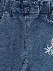 Pantaloons Junior Girls Blue Cotton Jogger Jeans