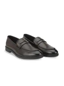 INVICTUS Brown Formal Slip-On Shoes