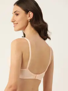 DressBerry Peach-Coloured Lace Detail Everyday Bra
