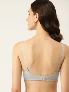 DressBerry Grey Melange Lightly Padded T-Shirt Bra