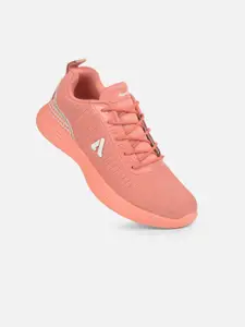 Aqualite Women Peach-Coloured Mesh Running Non-Marking Shoes