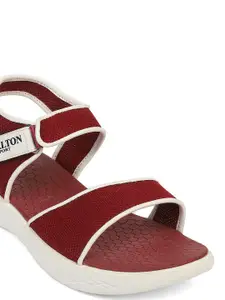 Carlton London sports Women Red Solid Sports Sandals