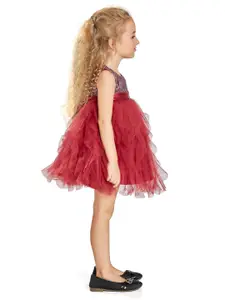 Peppermint Red Embellished Dress