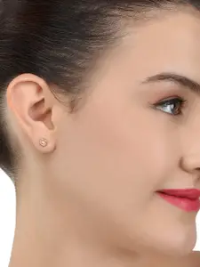 Zaveri Pearls Set of 16 Silver-Toned Contemporary Studs Earrings