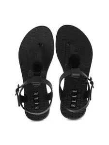 ELLE Women Black Thong Flip-Flops