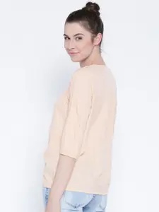 Sera Women Peach-Coloured Blouson Top