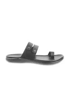 Metro Men Black Comfort Sandals