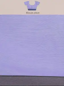 Silk Land Purple & Black Cotton Ethnic Motifs Woven Design Jamdani Saree