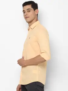 Allen Solly Men Orange Slim Fit Casual Shirt