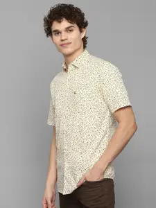 Allen Solly Men Yellow Slim Fit Floral Printed Casual Shirt