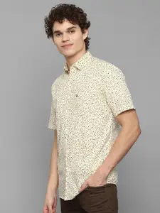 Allen Solly Men Yellow Slim Fit Floral Printed Casual Shirt