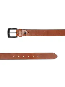 KAEZRI Men Tan Leather Belt